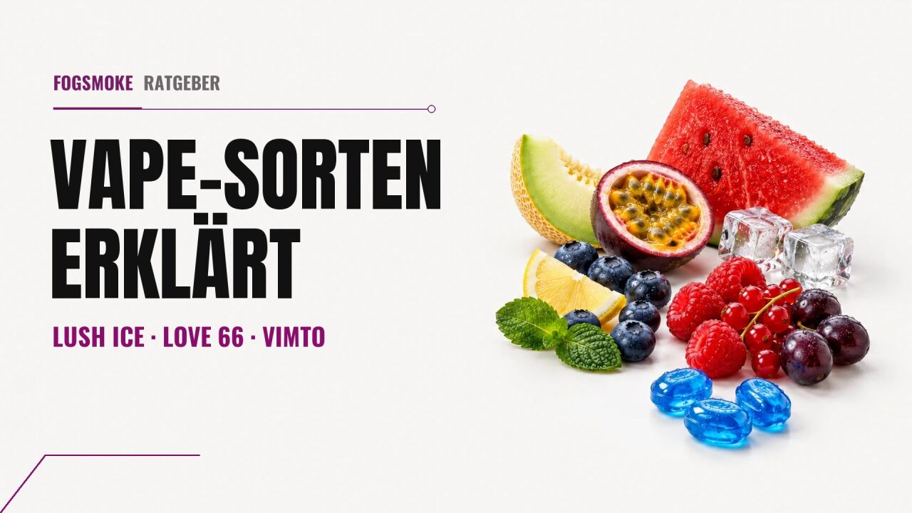 Vape-Sorten erklärt: Wie schmecken Lush Ice, Love 66, Vimto und Co.? - Lush Ice, Love 66, Vimto & Co.: So schmecken die Sorten