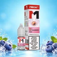 MEGALIQ Blueberry Liquid, 10 ml Flasche mit Karton, 20...