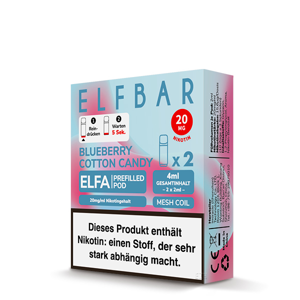 Elfbar ELFA - Prefilled Pod - Blueberry Cotton Candy