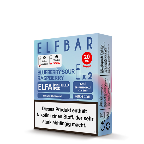 Elfbar ELFA - Prefilled Pod - Blueberry Sour Raspberry