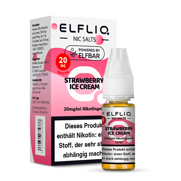 Elfliq by Elf Bar - Strawberry Ice Cream - 20mg/ml