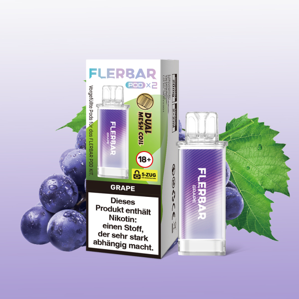 Flerbar POD - Preffiled Pod (2 Stück) - Grape