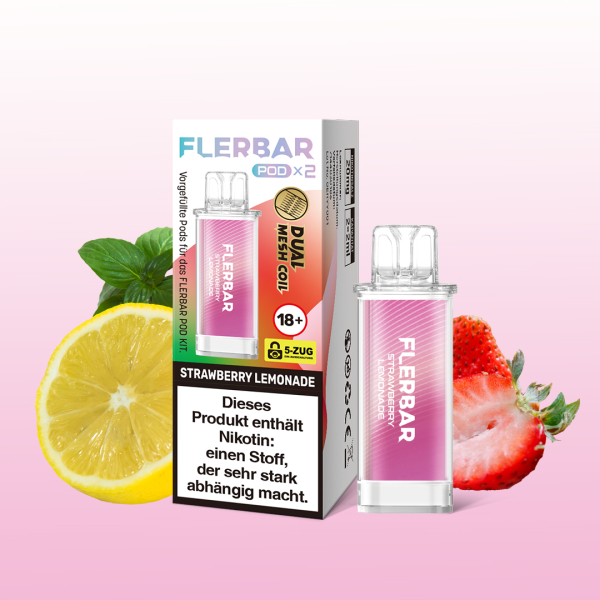 Flerbar POD - Preffiled Pod (2 Stück) - Strawberry Lemonade