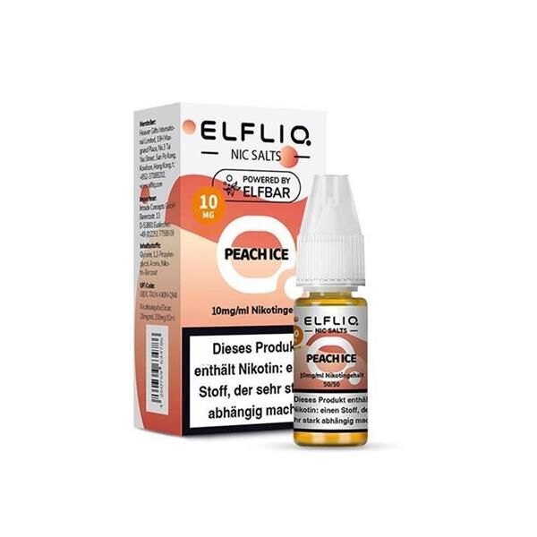 Elfliq Liquid by Elfbar | Peach Ice | 10mg/ml