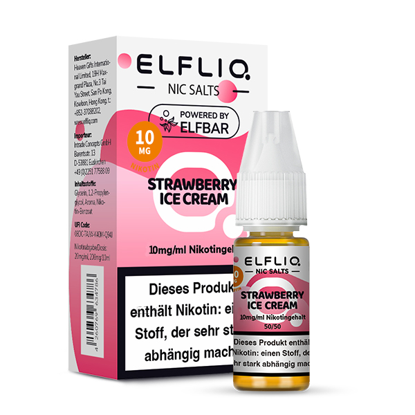 Elfliq by Elf Bar - Strawberry Ice Cream - 10mg/ml
