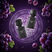 La Fume Aurora Pod Grape mit Trauben auf dunklem Hintergrund