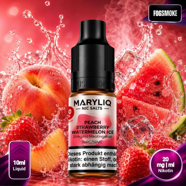 Lost Mary Maryliq | Nicsalt Liquid | Peach Strawberry Watermelon Ice | 20mg/ml