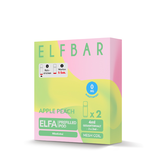 Elfbar ELFA - Prefilled Pod - Apple Peach -  0mg Nikotin