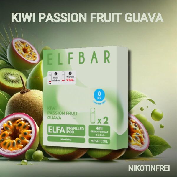 Elfbar ELFA | Pod | Kiwi Passion Fruit Guava | 0mg Nikotin