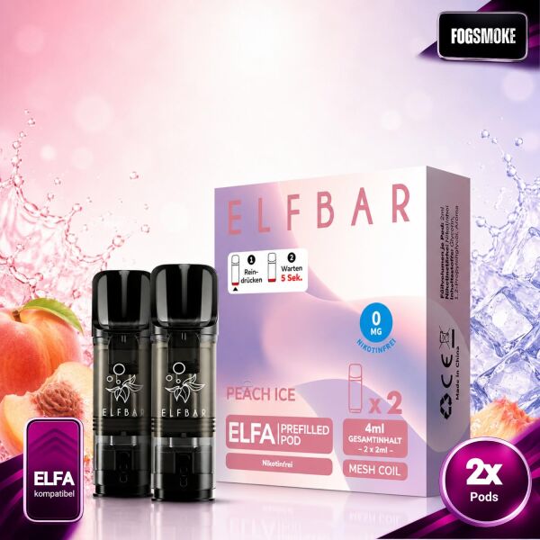 Elfbar ELFA | 2er Pod | Peach Ice | 0mg/ml