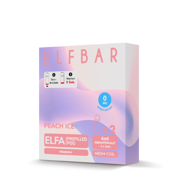 Elfbar ELFA - Prefilled Pod - Peach Ice -  0mg Nikotin