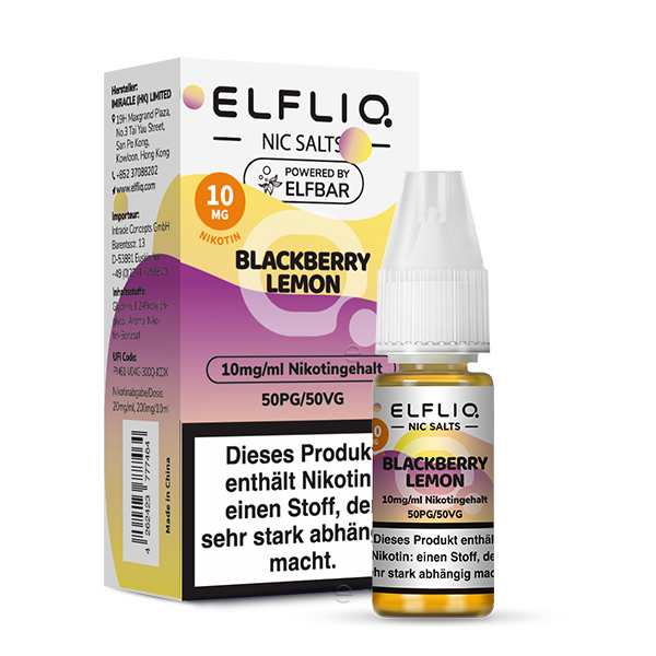 Elfliq by Elf Bar - Blackberry Lemon - 10mg/ml