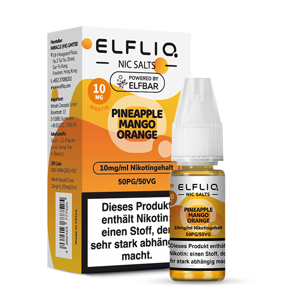 Elfliq by Elf Bar - Pineapple Mango Orange - 10mg/ml