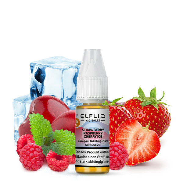 Elfliq by Elf Bar - Strawberry Raspberry Cherry Ice - 10mg/ml