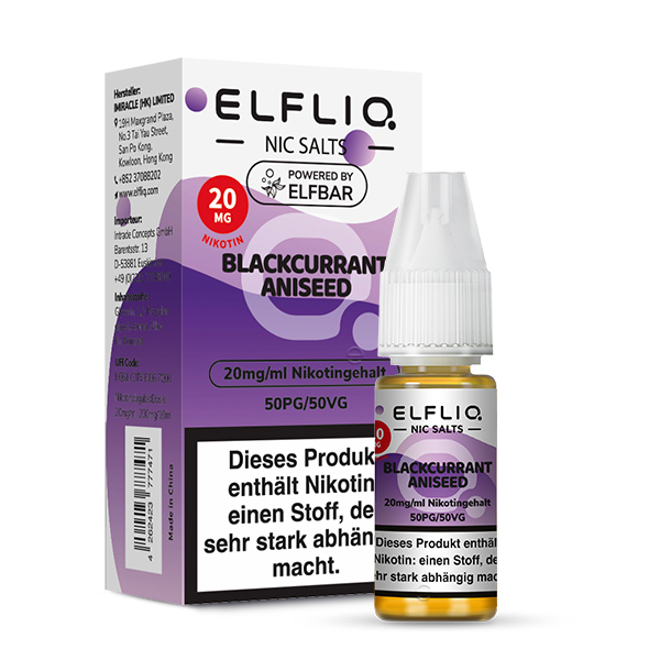 Elfliq by Elf Bar - Blackcurrant Aniseed - 20mg/ml