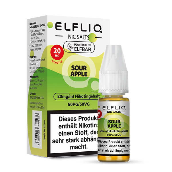 Elfliq by Elf Bar - Sour Apple - 20mg/ml