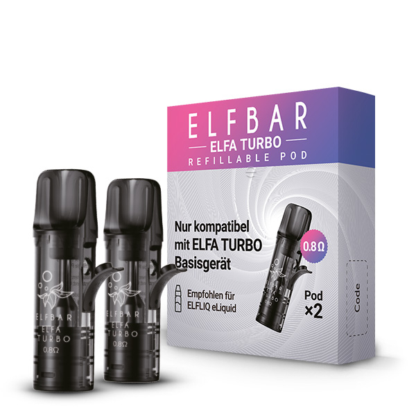 Elfbar ELFA Turbo - Refillable Pods (2 Stück) - 0,8 Ohm