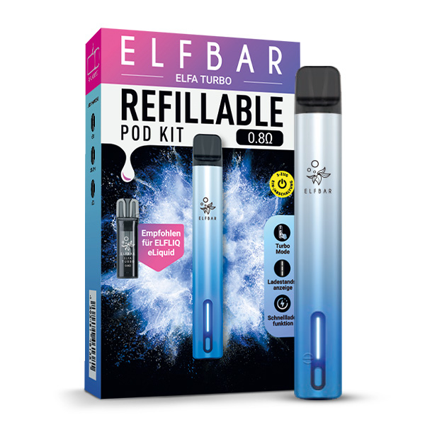 Elfbar ELFA Turbo Kit - Basisgerät - AURORA CYAN - 0,8 Ohm