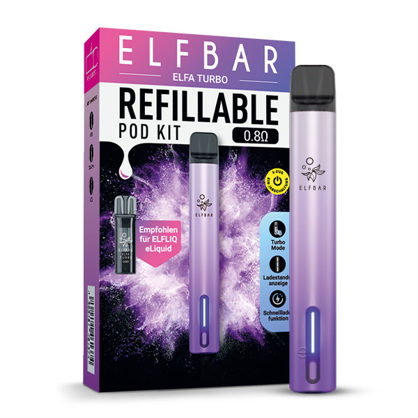 Elfbar ELFA Turbo Kit - Basisgerät- AURORA PURPLE - 0,8 Ohm