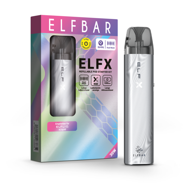 Elfbar ELFX - Refillable Kit - SILVER