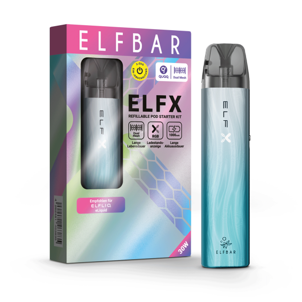 Elfbar ELFX - Refillable Kit - SILVER BLUE