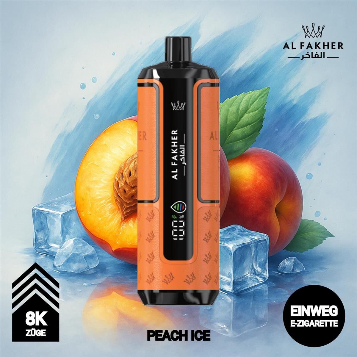 vapes 8000 züge Al Fakher 8K Supermax Peach Ice Vape – 8000 Züge | Jetzt kaufen