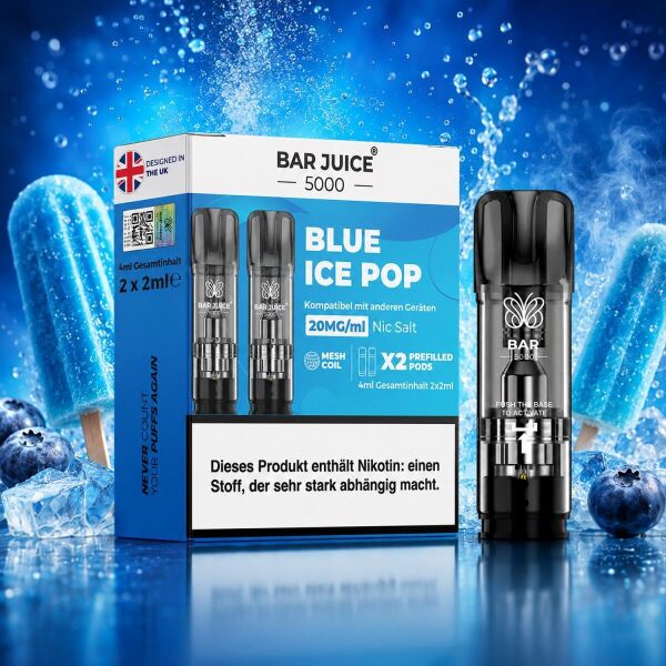 Bar Juice | 2er Pod | Blue Ice Pop | ELFA-Kompatibel