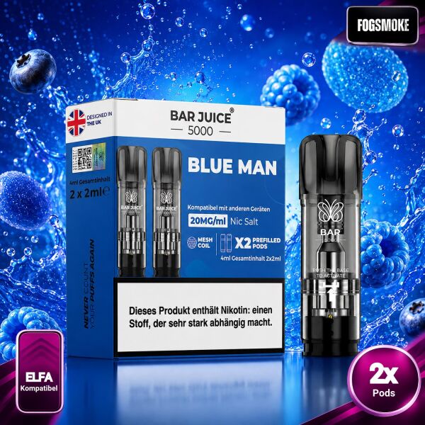 Bar Juice | 2er Pod | Blue Man | ELFA-Kompatibel