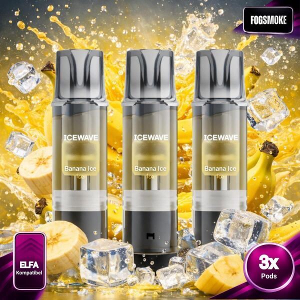 Icewave Pods | 3er-Pack | Banana Ice | ELFA-Kompatibel