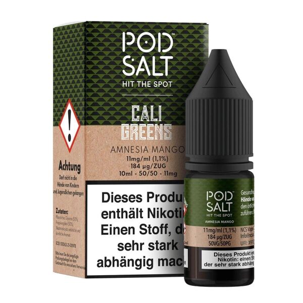 Pod Salt Fusion Liquid | Cali Greens Amnesia Mango | 20mg/ml