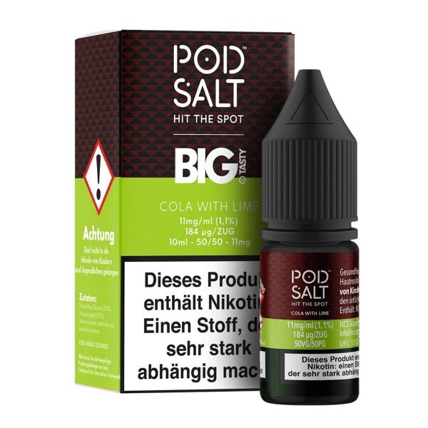 Pod Salt Fusion Liquid | Big Tasty Cola with Lime | 11mg/ml