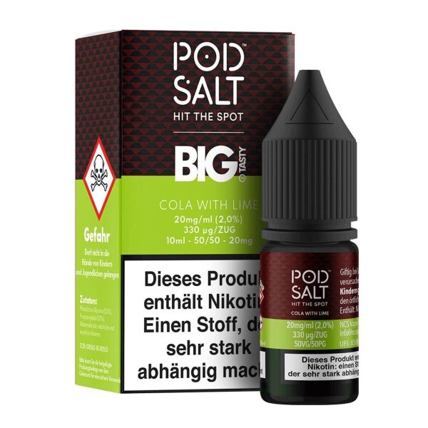 Pod Salt Fusion Liquid | Big Tasty Cola with Lime | 20mg/ml