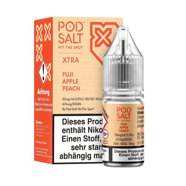 Pod Salt Xtra Liquid | Fuji Apple Peach | 10mg/ml