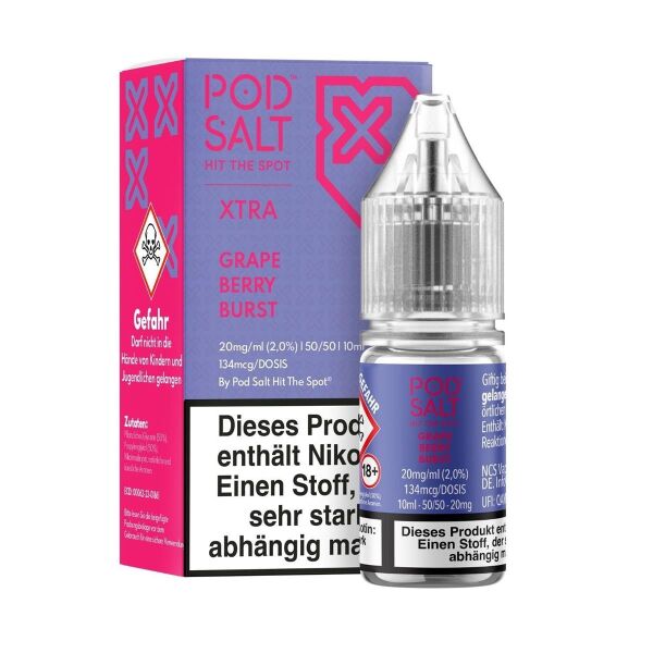 Pod Salt Xtra Liquid | Grape Berry Blast | 20mg/ml