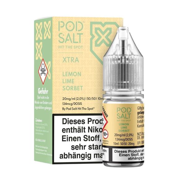 Pod Salt Xtra Liquid | Lemon Lime Sorbet | 20mg/ml