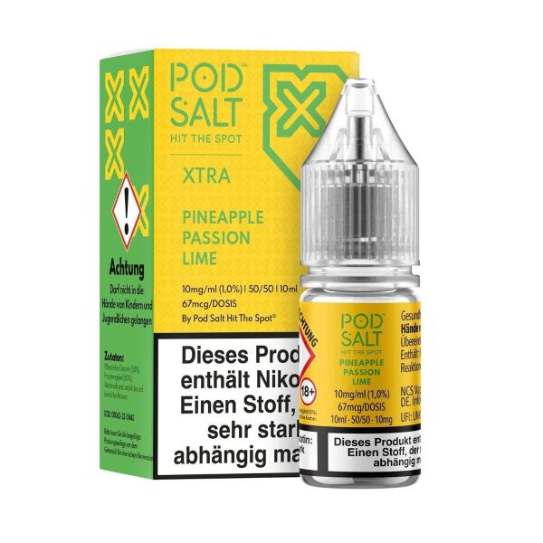 Pod Salt Xtra Liquid | Pineapple Passion Lime | 10mg/ml