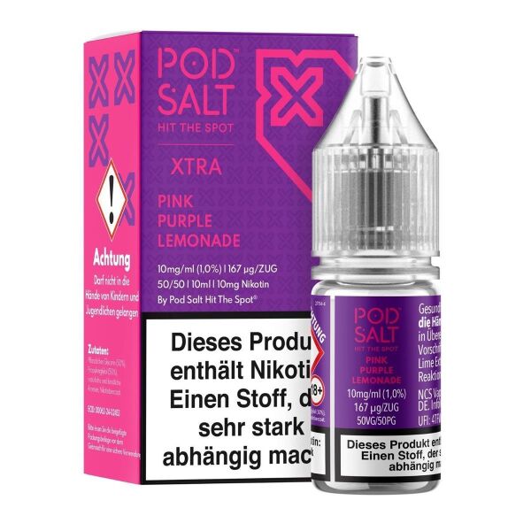 Pod Salt Xtra Liquid | Pink Purple Lemoande | 10mg/ml