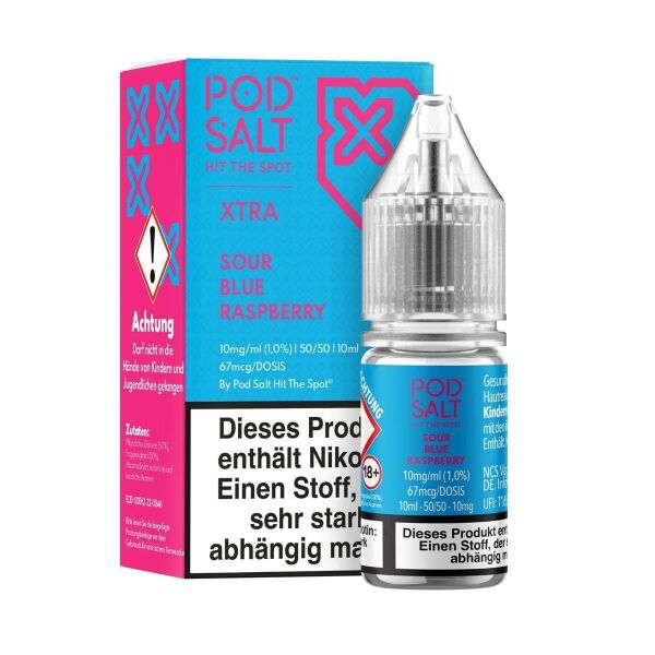 Pod Salt Xtra Liquid | Sour Blue Raspberry | 10mg/ml