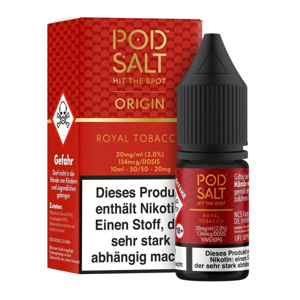 Pod Salt Origin Liquid | Royal Tobacco | 20mg/ml