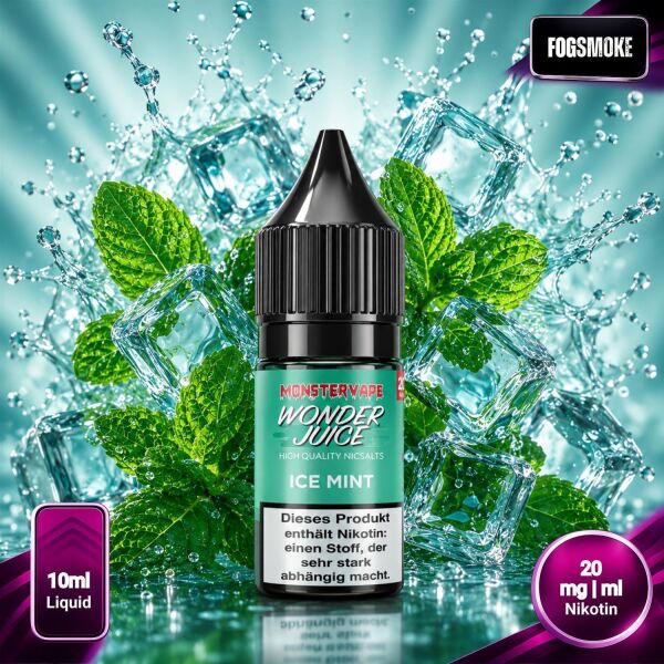 Wonder Juice Nikotinsalz-Liquid – Ice Mint, 20 mg/ml