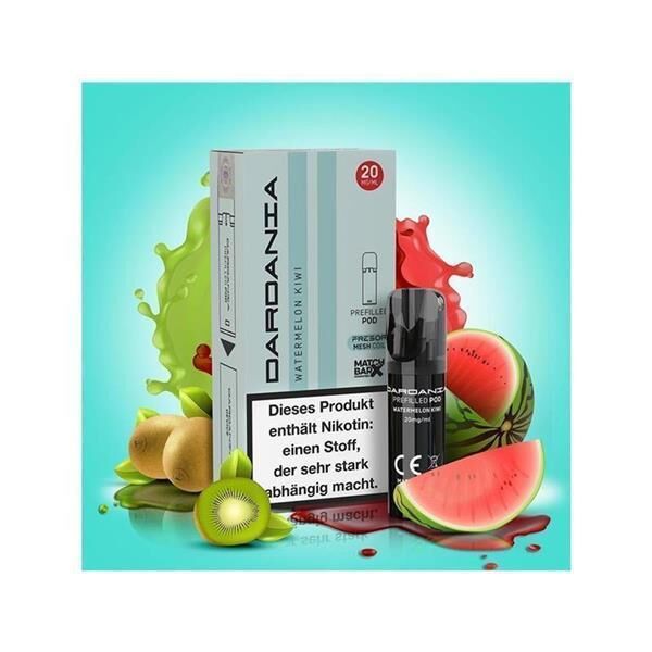 Dardania Pod | Watermelon Kiwi I 1x Preffiled Pod | ELFA-Kompatibel