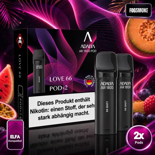 Adalya Alpha | 2er Pod | Love66 | ELFA-Kompatibel
