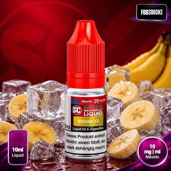 SC Red Line | Nicsalt Liquid | Banana Ice | 10mg/ml