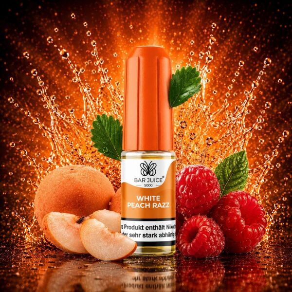 Bar Juice 5000 Nikotinsalz-Liquid – White Peach Razz, 10 mg/ml