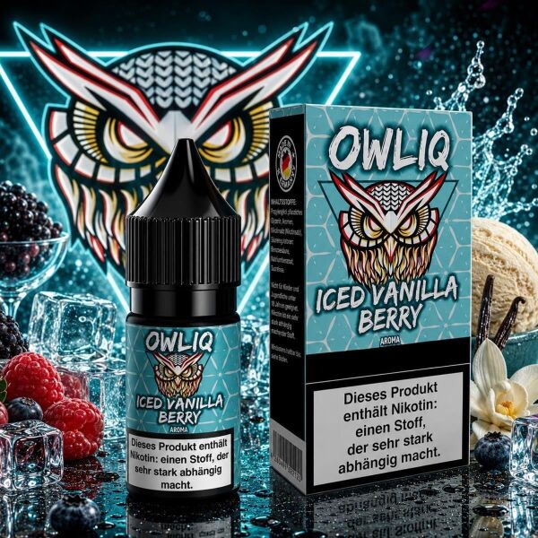 OWLIQ Nikotinsalz-Liquid – Iced Vanilla Berry, 10 mg/ml