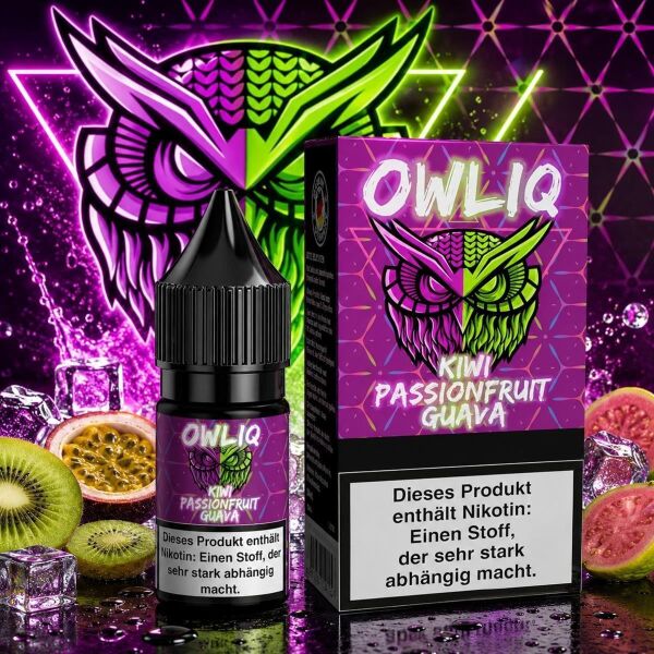 OWLIQ Nikotinsalz-Liquid – Kiwi Passionfruit Guava, 20 mg/ml