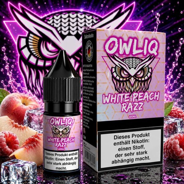 OWLIQ Nikotinsalz-Liquid – White Peach Razz, 20 mg/ml