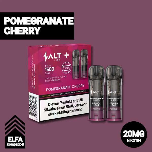 Salt+ Lite Pods | Pomegranate Cherry | Elfa-Kompatibel