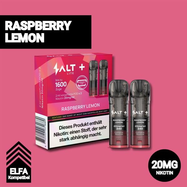Salt+ Lite Pods | Raspberry Lemon | Elfa-Kompatibel