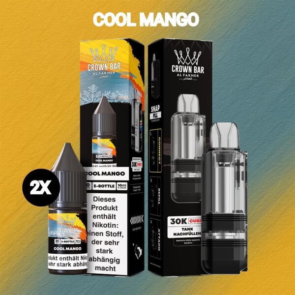Al Fakher 30K Cubic | Cool Mango | 2x Liquid & Pod-Tank